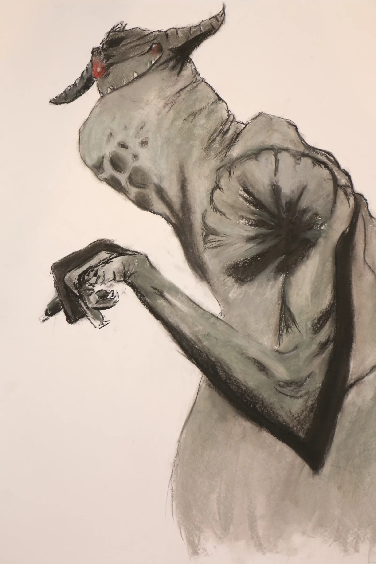 Le Troll — Pastel et crayonnage